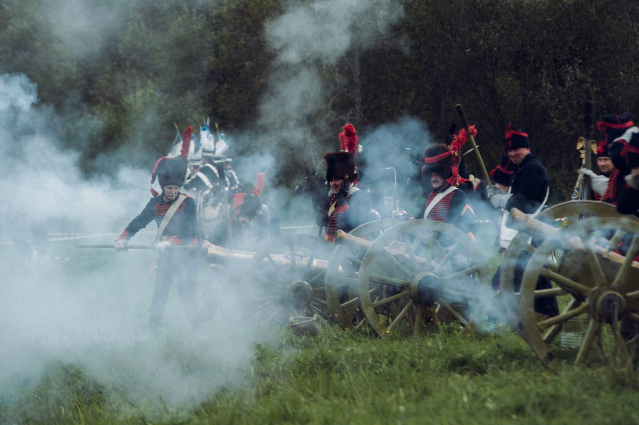 Репетиция реконструкции Бородинской битвы